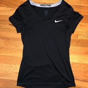 Nike PRO Black V-Neck